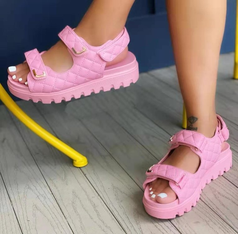 Womens Buckle Platform Roman Sandals European Summer