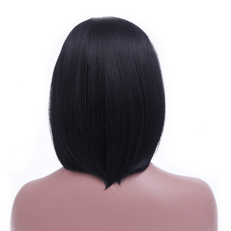 Mid Point Black Straight Hair Hood Women Natural Look