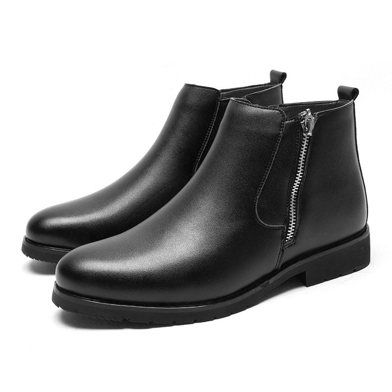 Leather Formal Shoes For Men Big Size Business Casual Black