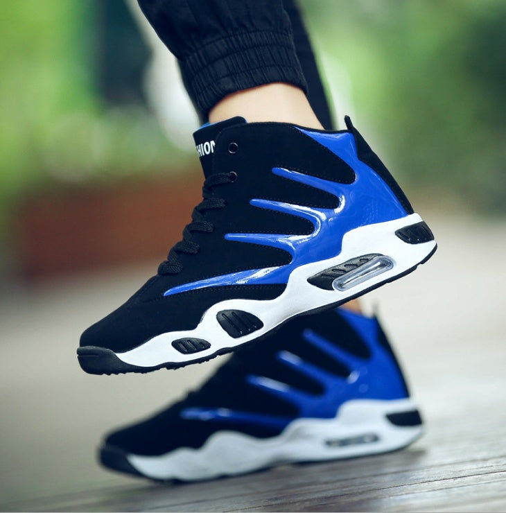 Mens Air Cushion Basketball Shoes High Top Wear Resistant