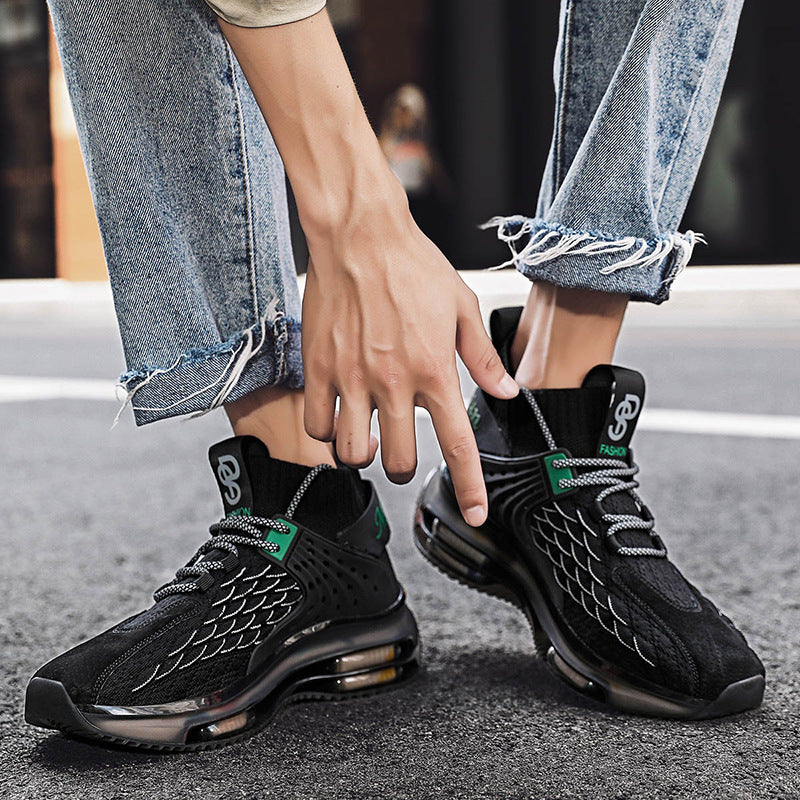 Air Cushion Flying Woven Sneakers Mesh Lined Comfort