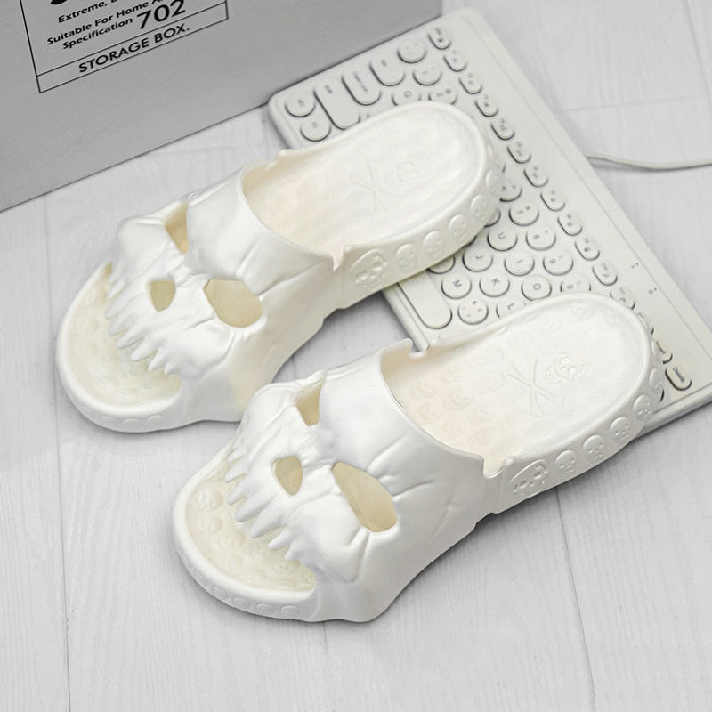 Personalized Skull Design Halloween Slippers Indoor Outdoor