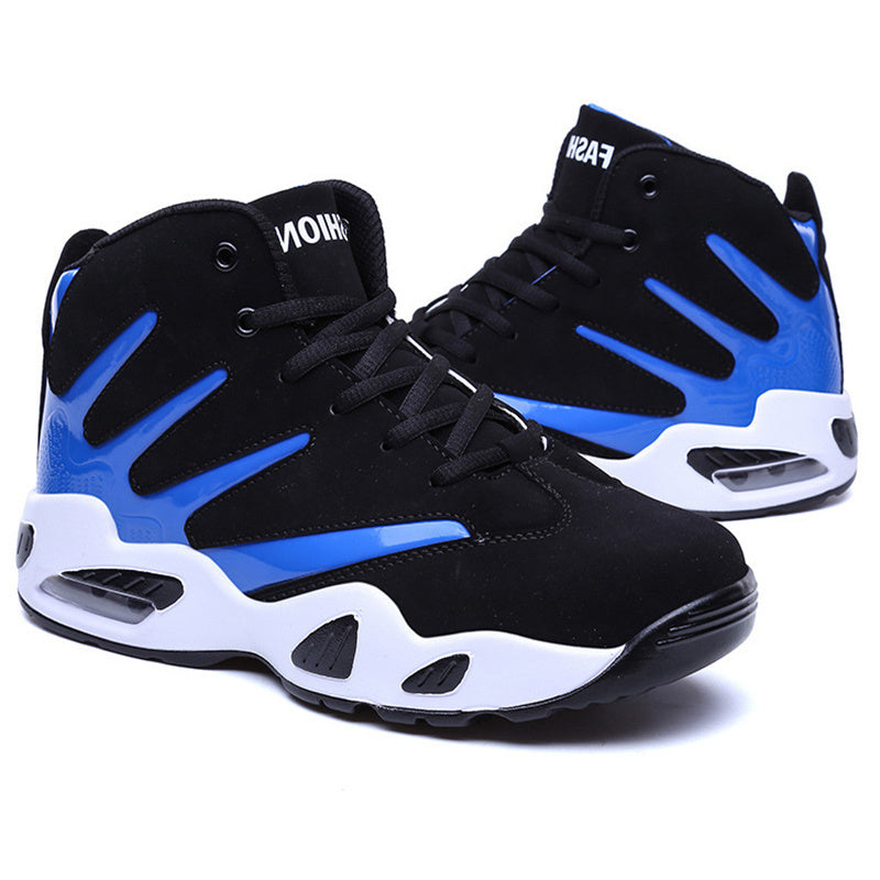 Mens Air Cushion Basketball Shoes High Top Wear Resistant