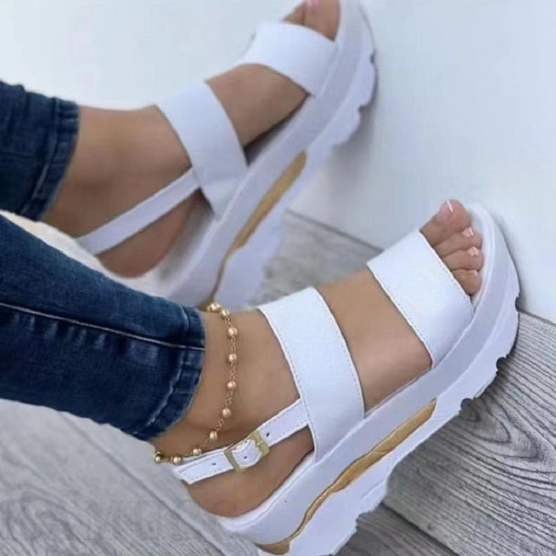 Womens Casual Buckle Platform Sandals Summer Fashion