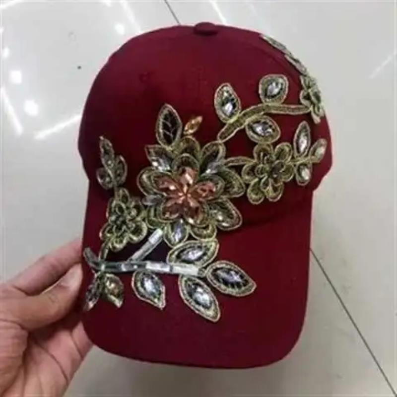 European And American Style Casual All-match Gold Silk Flower Cowboy Hat