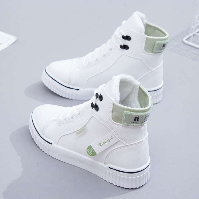 High Top White Sports Sneakers For Summer Casual Comfort