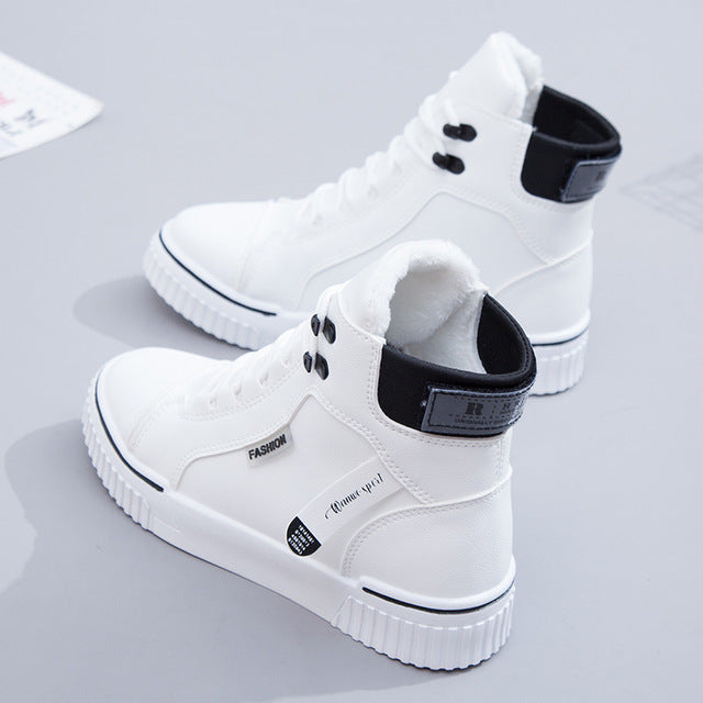 High Top White Sports Sneakers For Summer Casual Comfort