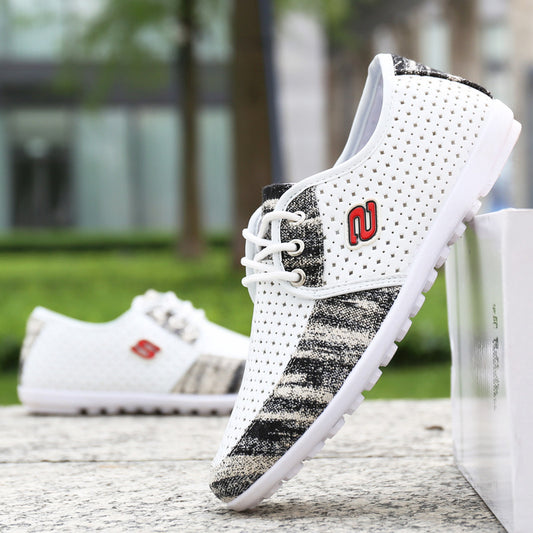 Mens Sneakers Upper PU Canvas Mesh Sheep Suede Rubber Sole