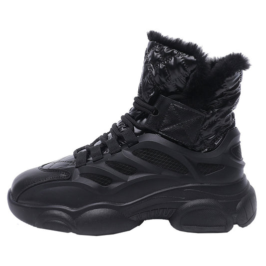 Cotton Boots With Fleece Winter Shoes