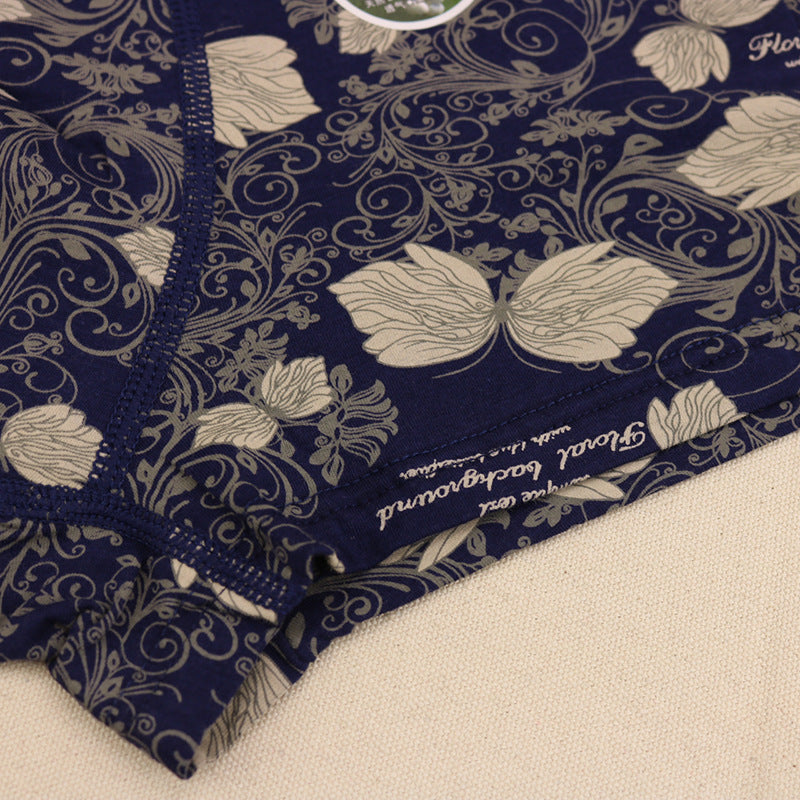 95 Percent Cotton Butterfly Print Mens Boxer Briefs