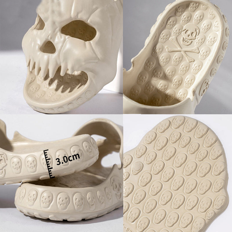 Personalized Skull Design Halloween Slippers Indoor Outdoor