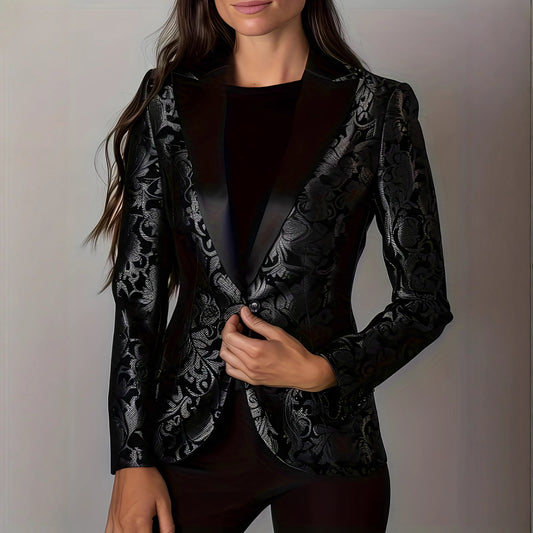 Embossed Stitching Elegant Banquet Date Easy Matching Coat