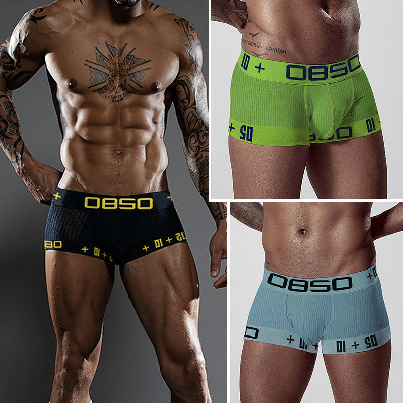 Breathable Cotton Mens Boxer Mid Waist Shorts For Men