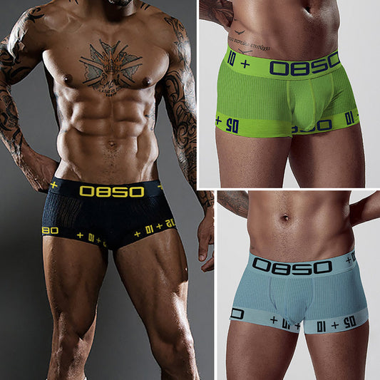 Breathable Cotton Mens Boxer Mid Waist Shorts For Men