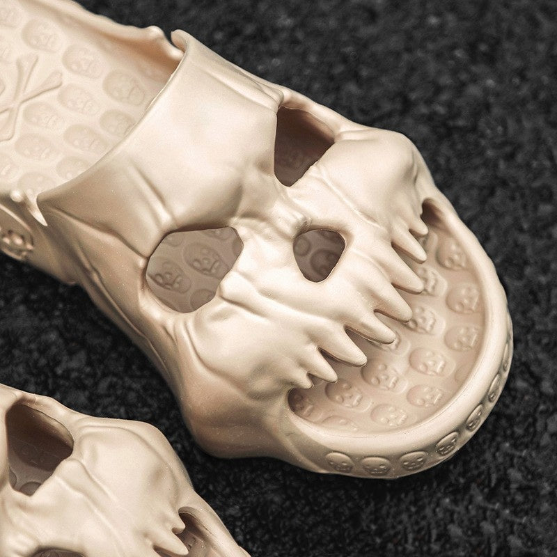 Personalized Skull Design Halloween Slippers Indoor Outdoor