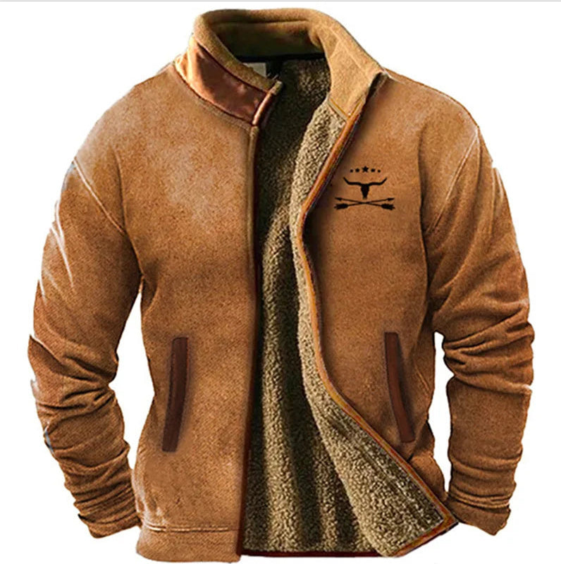 New Men's Cotton Clothes Fleece Jacket Coat Fashion Trend