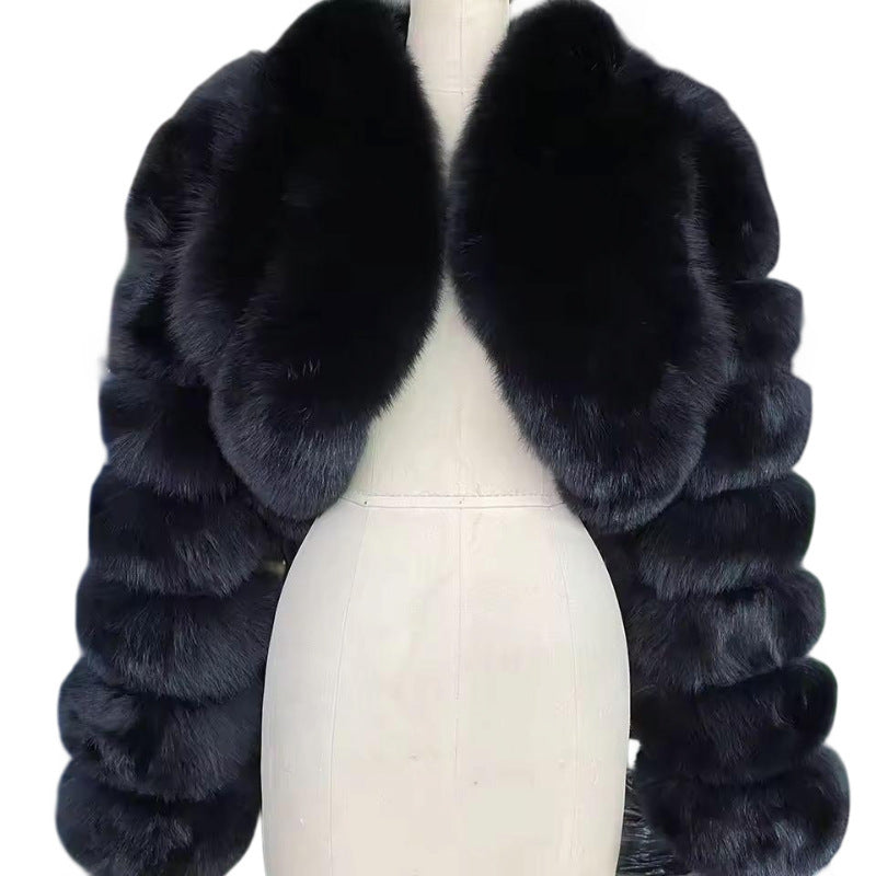 Short Stitching Winter Warm All-matching Top Jacket