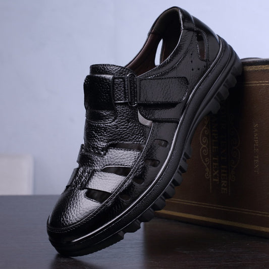 Genuine Leather Mens Sandals Retro Rome Style Breathable