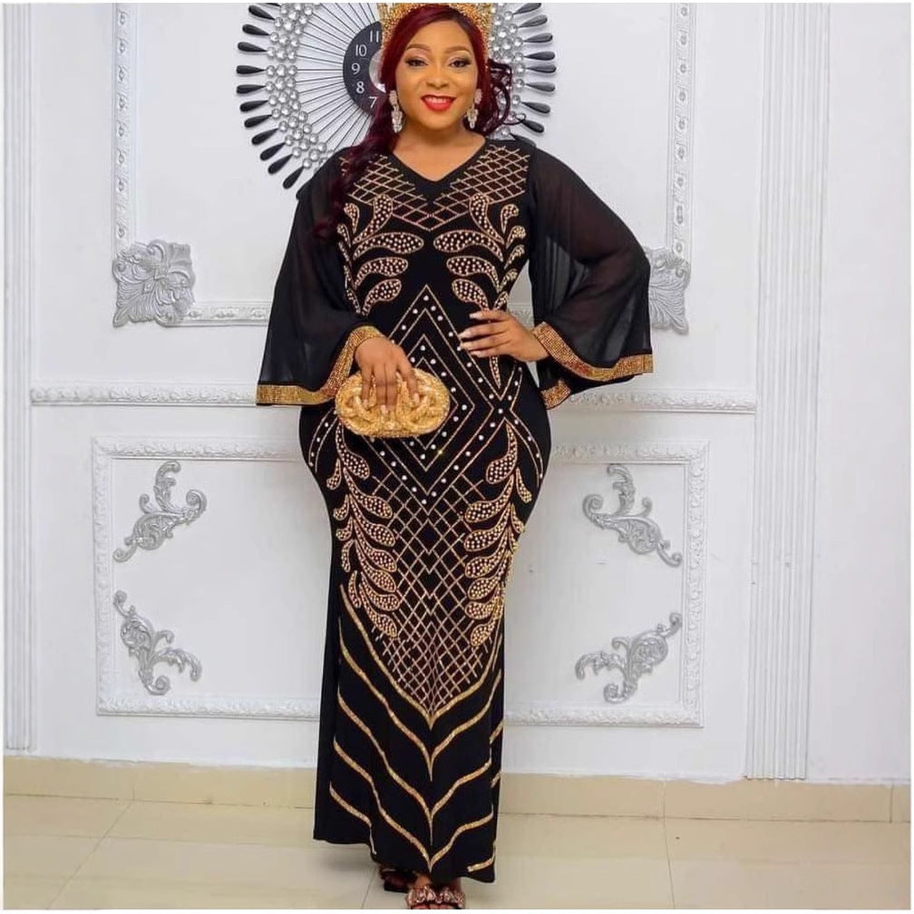 Women's Bell Sleeve Geometric Pattern