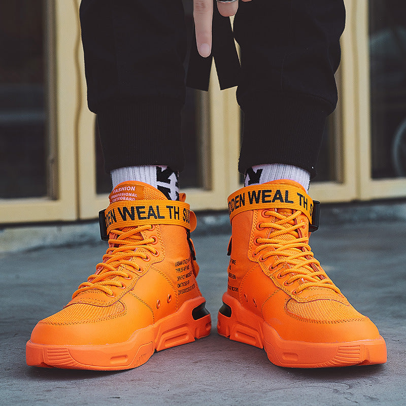 Breathable Mesh Upper High Top Sneakers With PU Sole