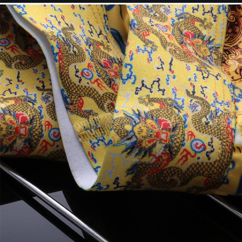 Men's Chinese Style Boxer Shorts Milk Silk Breathable