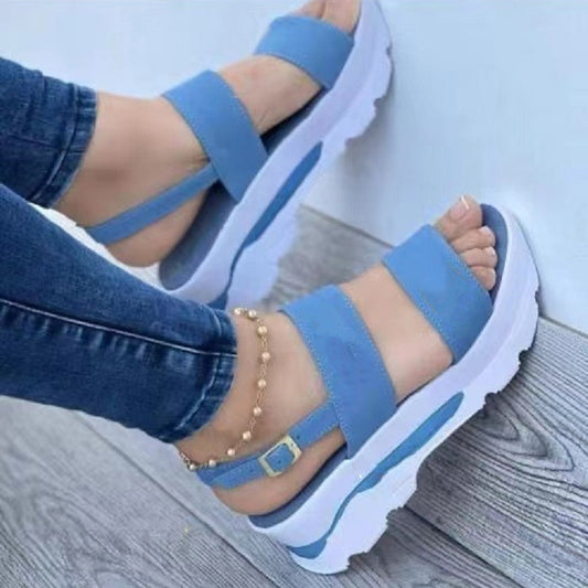 Womens Casual Buckle Platform Sandals Summer Fashion