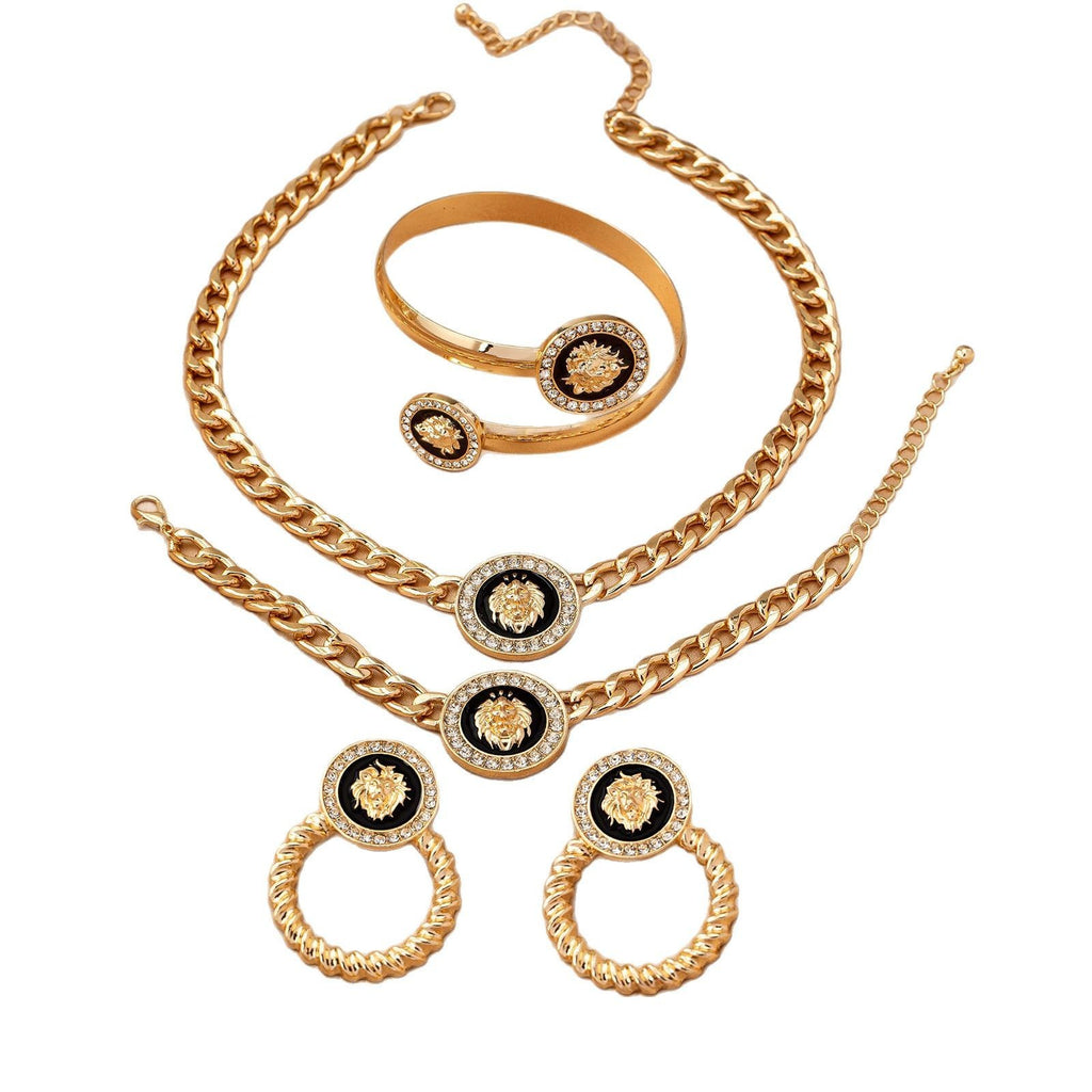 Creative Fashion Lion's Head Ornament Suit For Women