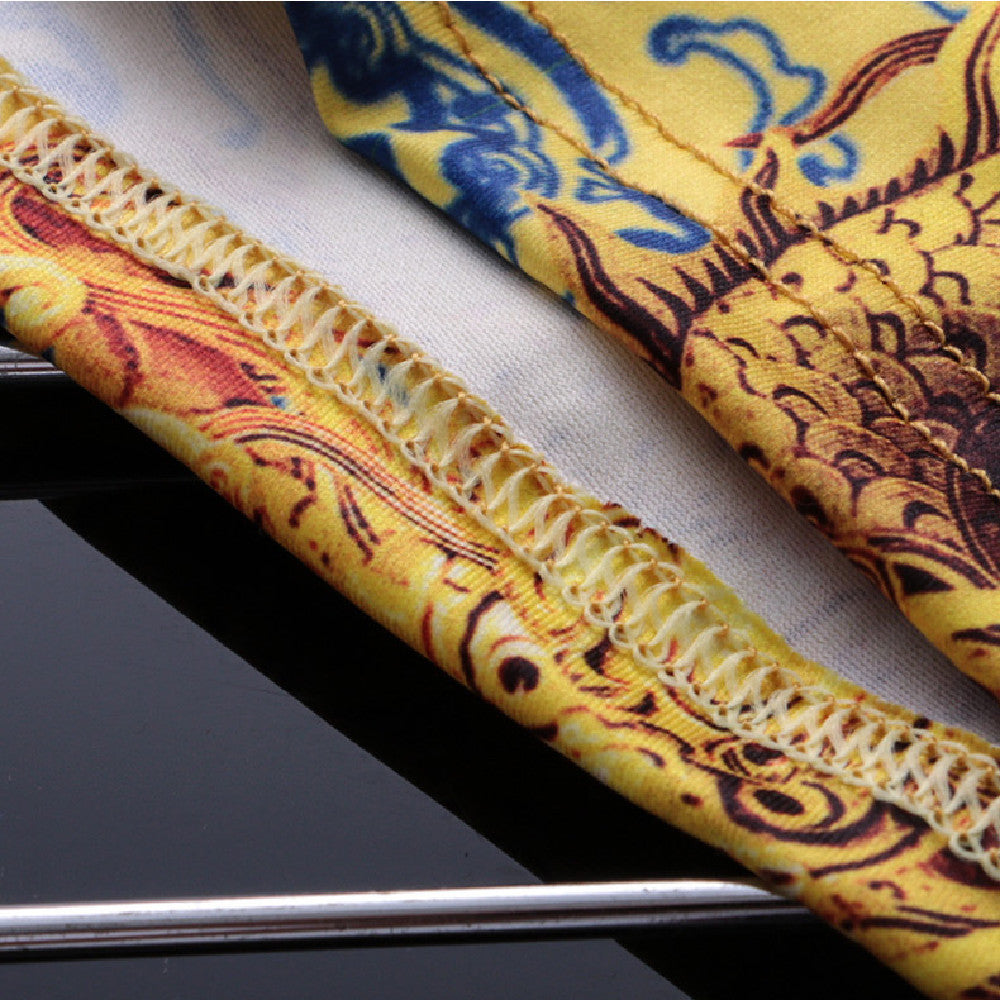 Men's Chinese Style Boxer Shorts Milk Silk Breathable