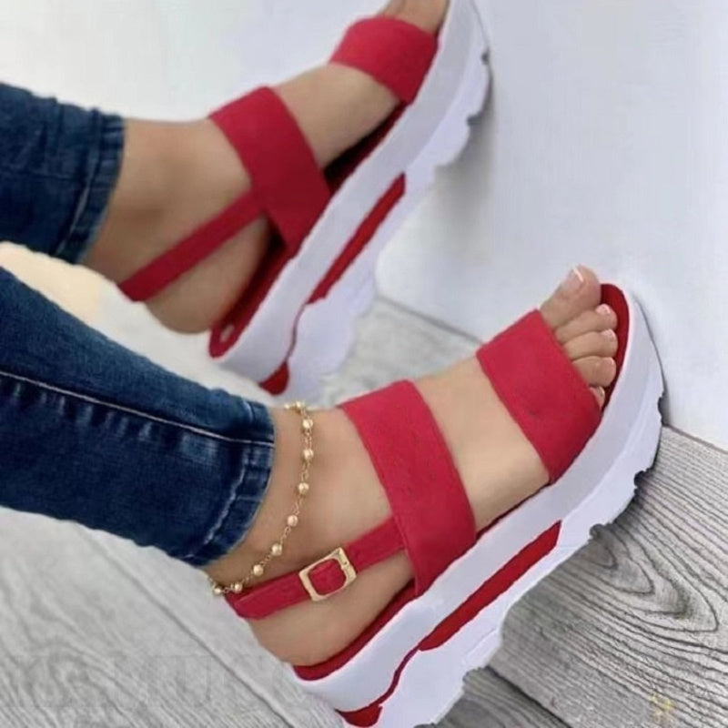 Womens Casual Buckle Platform Sandals Summer Fashion