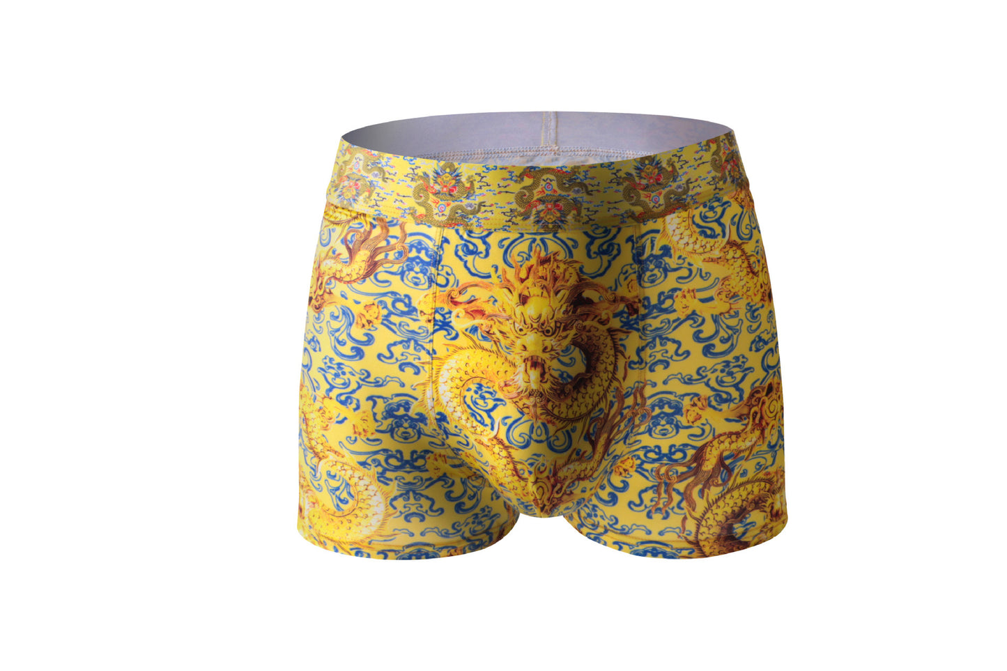 Men's Chinese Style Boxer Shorts Milk Silk Breathable