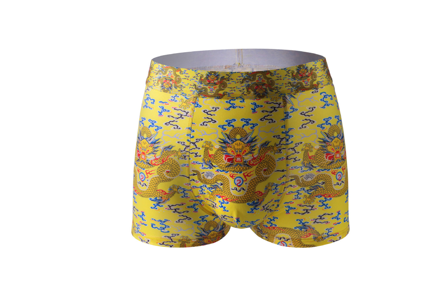 Men's Chinese Style Boxer Shorts Milk Silk Breathable