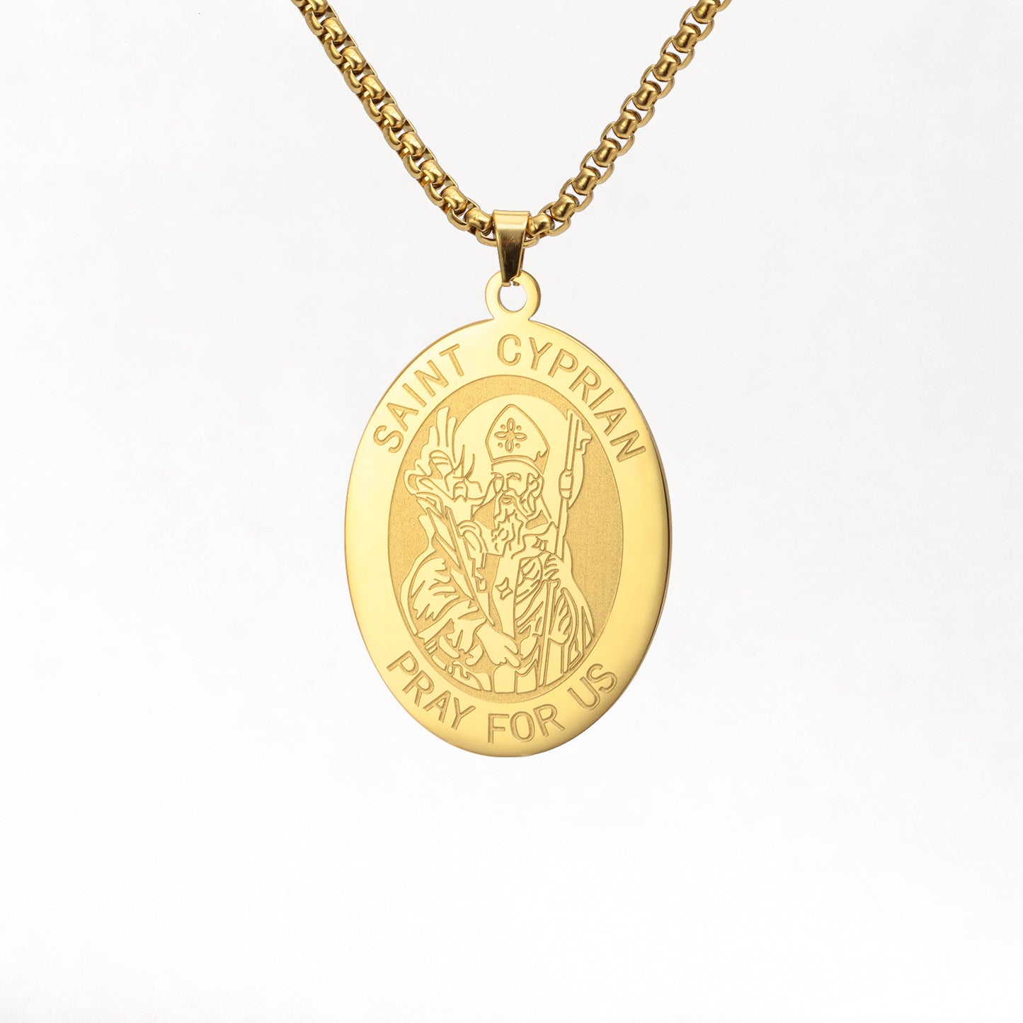 Titanium Steel Punk Trendy Cut Oval Pendant Stainless Steel Necklace