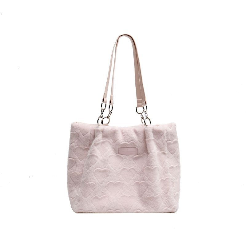 New Large-capacity Love Furry Shoulder Bag