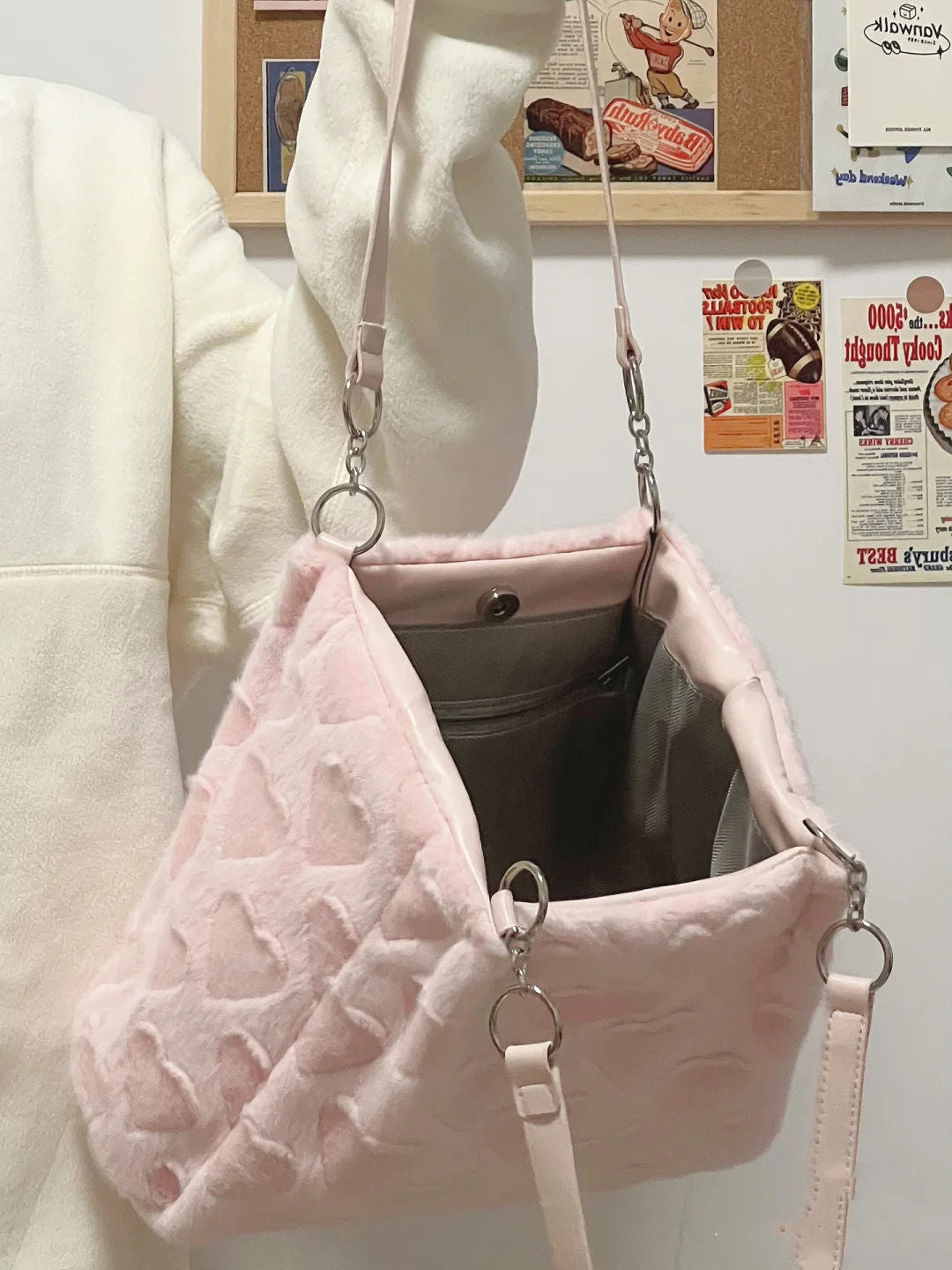 New Large-capacity Love Furry Shoulder Bag