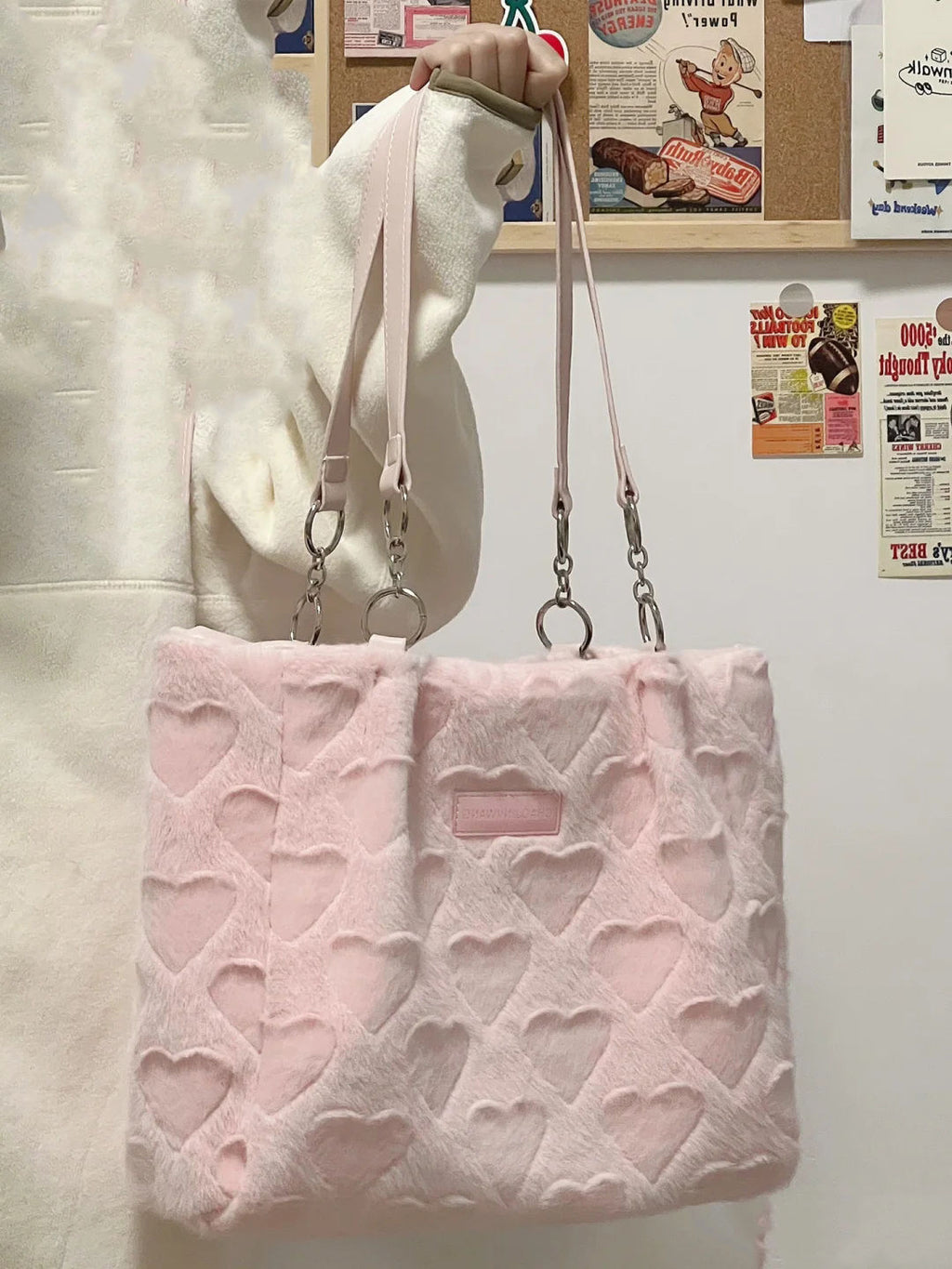 New Large-capacity Love Furry Shoulder Bag