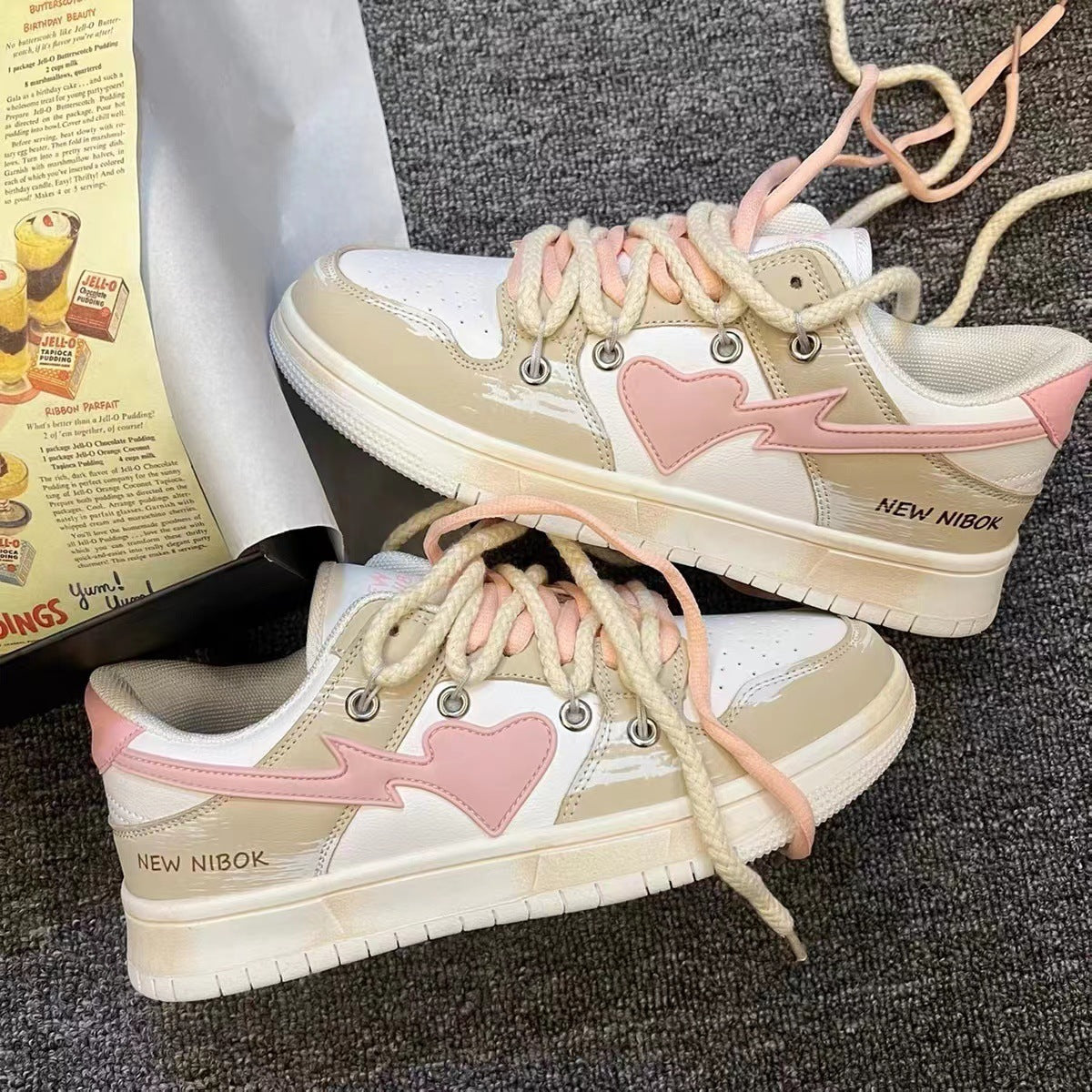 Women's Retro Cute Versatile Sneakers Candy Color Palette