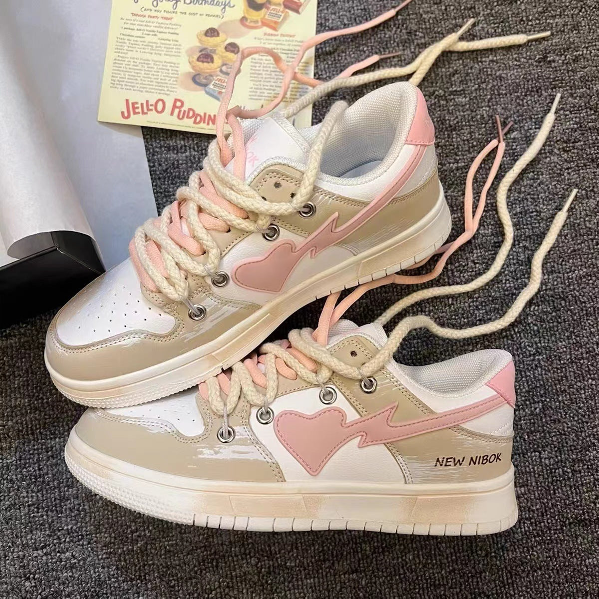 Women's Retro Cute Versatile Sneakers Candy Color Palette