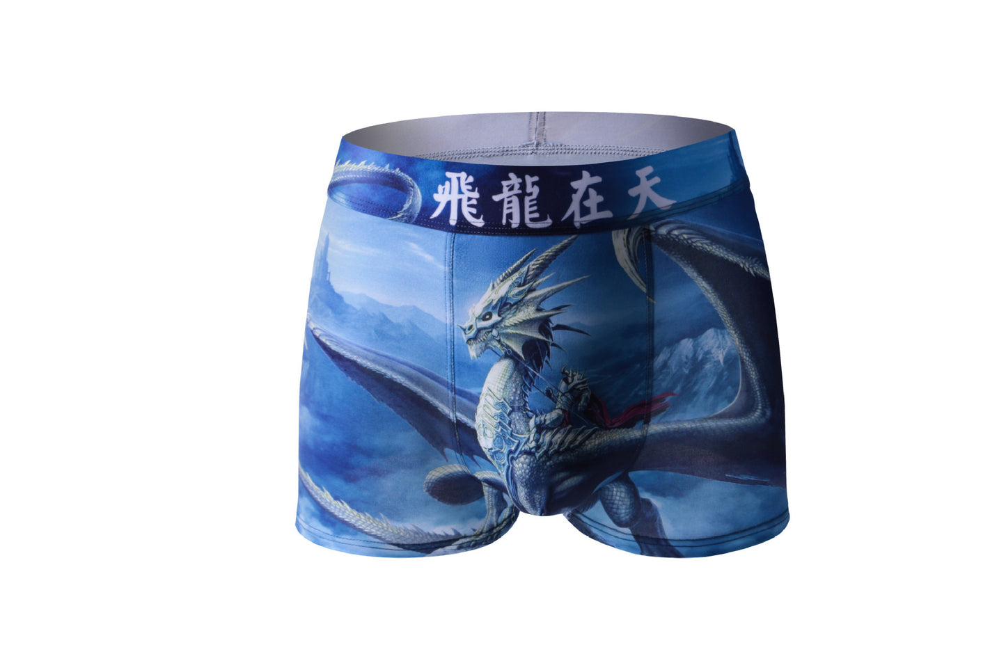 Men's Chinese Style Boxer Shorts Milk Silk Breathable