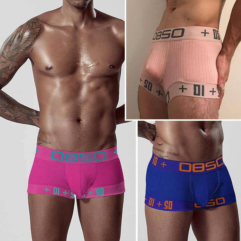 Breathable Cotton Mens Boxer Mid Waist Shorts For Men