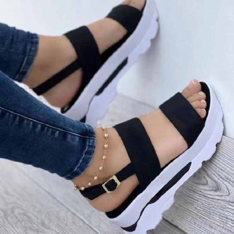 Womens Casual Buckle Platform Sandals Summer Fashion