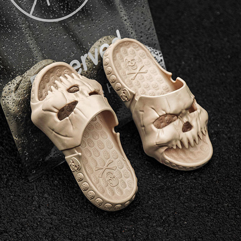 Personalized Skull Design Halloween Slippers Indoor Outdoor
