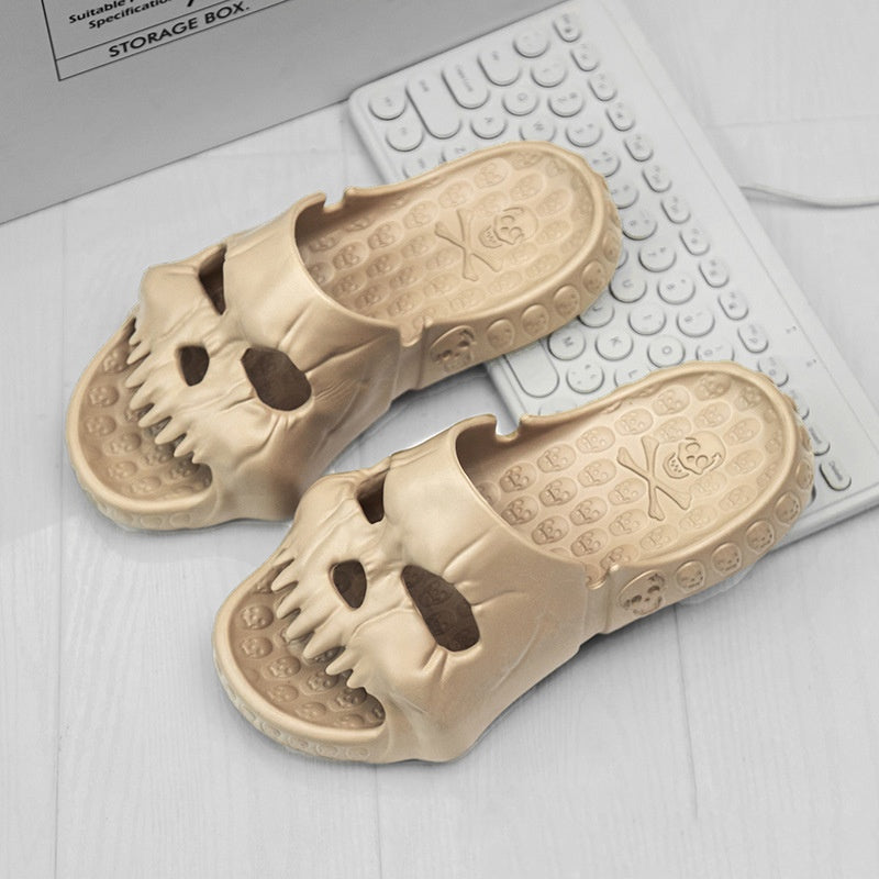Personalized Skull Design Halloween Slippers Indoor Outdoor